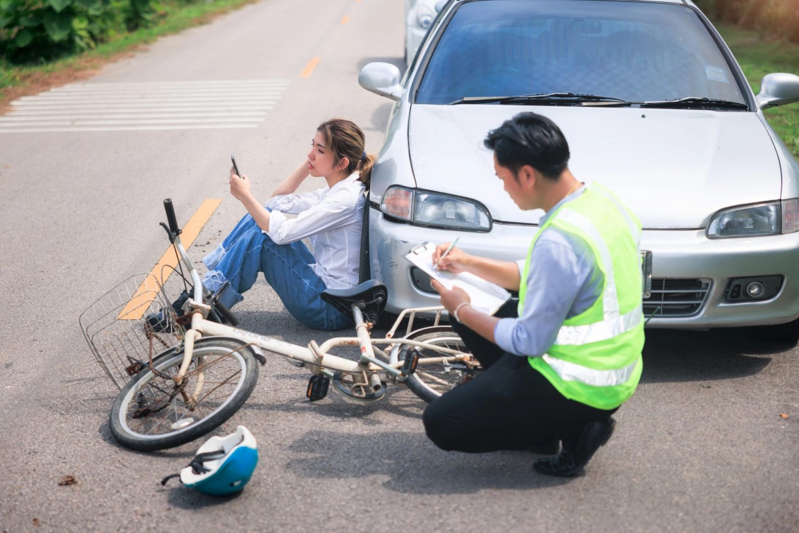 bicycle vs. car accident